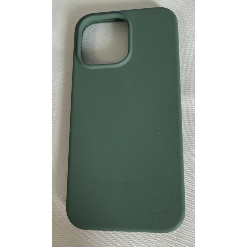 iPhone 14 Pro Max+/iphone15 Pro Max Plastic Case Sage Green Fuzzy Inside